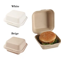 20pcs disposable eco friendly bento box meal storage food prep lunch box fruit salad hamburger cake packaging box writable