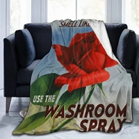funny washroom spray ultra soft micro fleece blanket couch for adults or kids