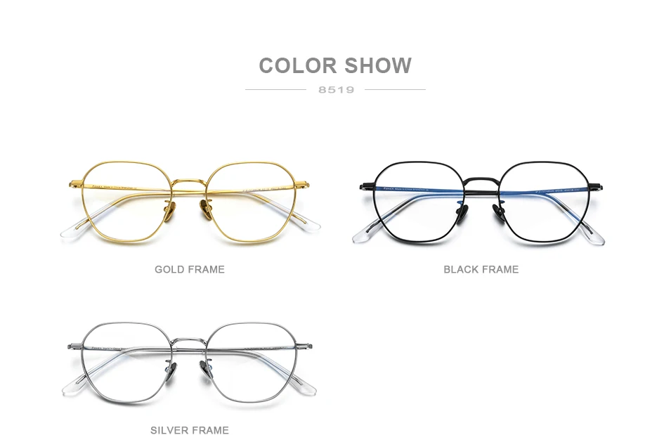

Pure Titanium Progressive Multifocus Glasses Frame Vintage Unisex Optical Eyewear Ultralight See Near Far Reading Eyeglasses