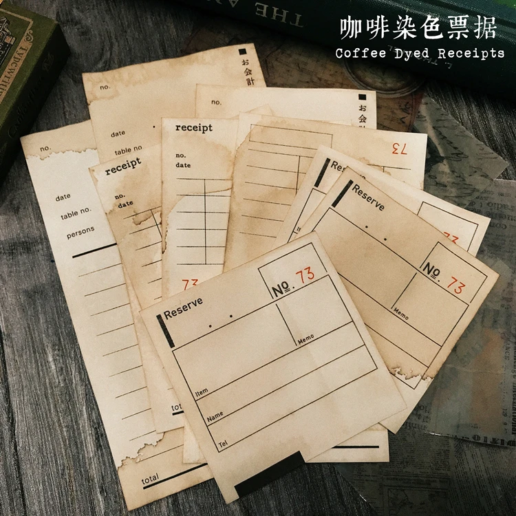 

KSCRAFT кофейная расписная декоративная бумага для Bullet Junk Journal DIY Бумага для скрапбукинга ремесло