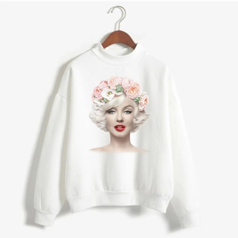 Мэрилин Монро одежда розового цвета с цветочным принтом в виде короны кофты