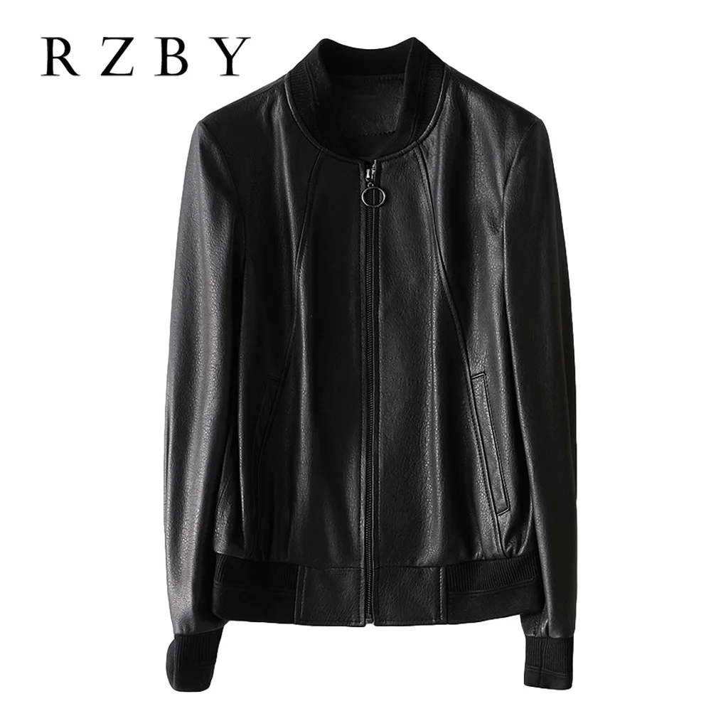 100% Genuine Real Leather Jacket Women Coat Moda Mujer Doudoune Natural Sheepskin Coat Korean Style Short Slim 양피가죽자켓 RZBY309