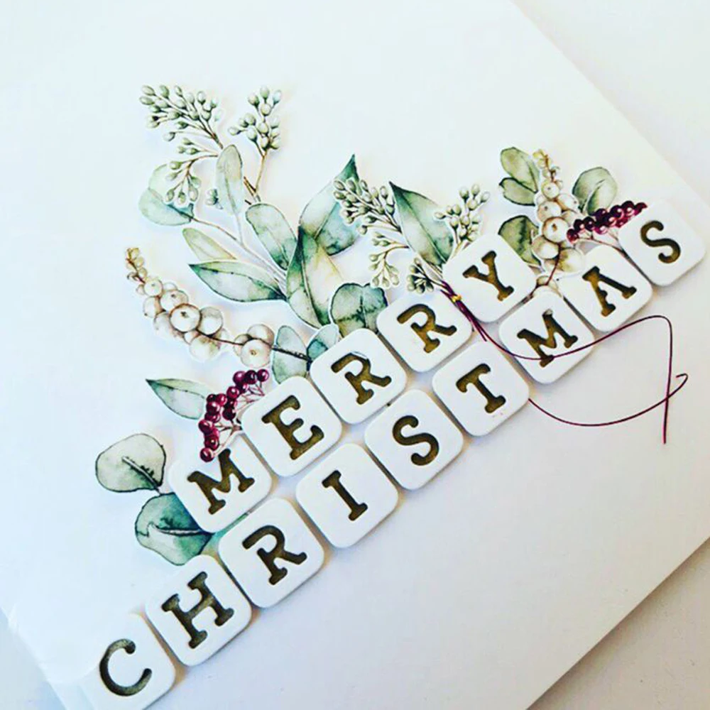 26 шт. меток алфавитные буквы металлические резные штампы Трафаретный