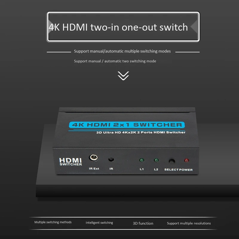 

HDMI 2X1 Two in One Out 4K Switch Supports Distance of More Than 15 M