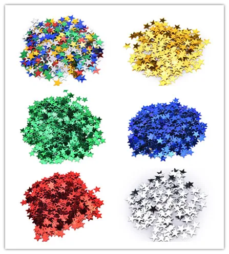 

6mm/10mm Stars Table Confetti Sprinkles Birthday Party Wedding Decoration Sparkle Blue Gold Silver Green Metallic Stars Supply