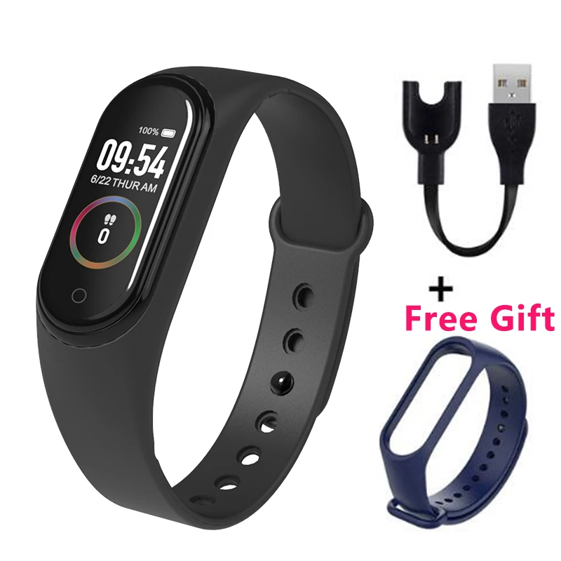 10 шт./лот M4 Браслет Смарт браслет часы монитор сердечного ритма фитнес трекер