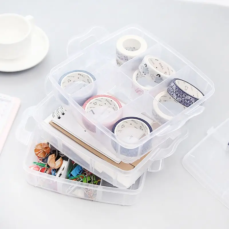 

Transparent Portable Large Jewelry Organizer Storage Box Container Case Display
