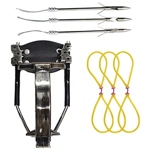 Рогатка охотничья катапульта Складная плоская резиновая лента для запястья мощный набор для стрельбы на открытом воздухе