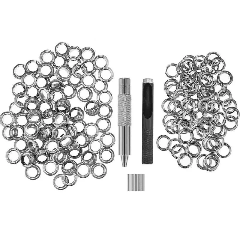 

100pcs/set Grommet Eyelets Installation Tool Boxed Tarps Home Repair Copper Tool Metal Boxed Canvas Eyelet Installation Use S5F2