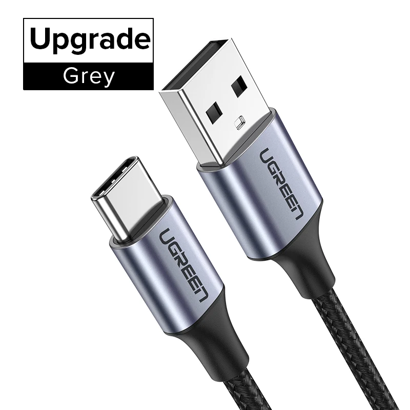 Upgrade Black Ugreen usb type C кабель USB C кабель передачи данных для быстрой зарядки для samsung Galaxy S9 S8 Plus мобильный телефон зарядное устройство кабель для Xiaomi Mi 8 - Цвет: Upgrade Black