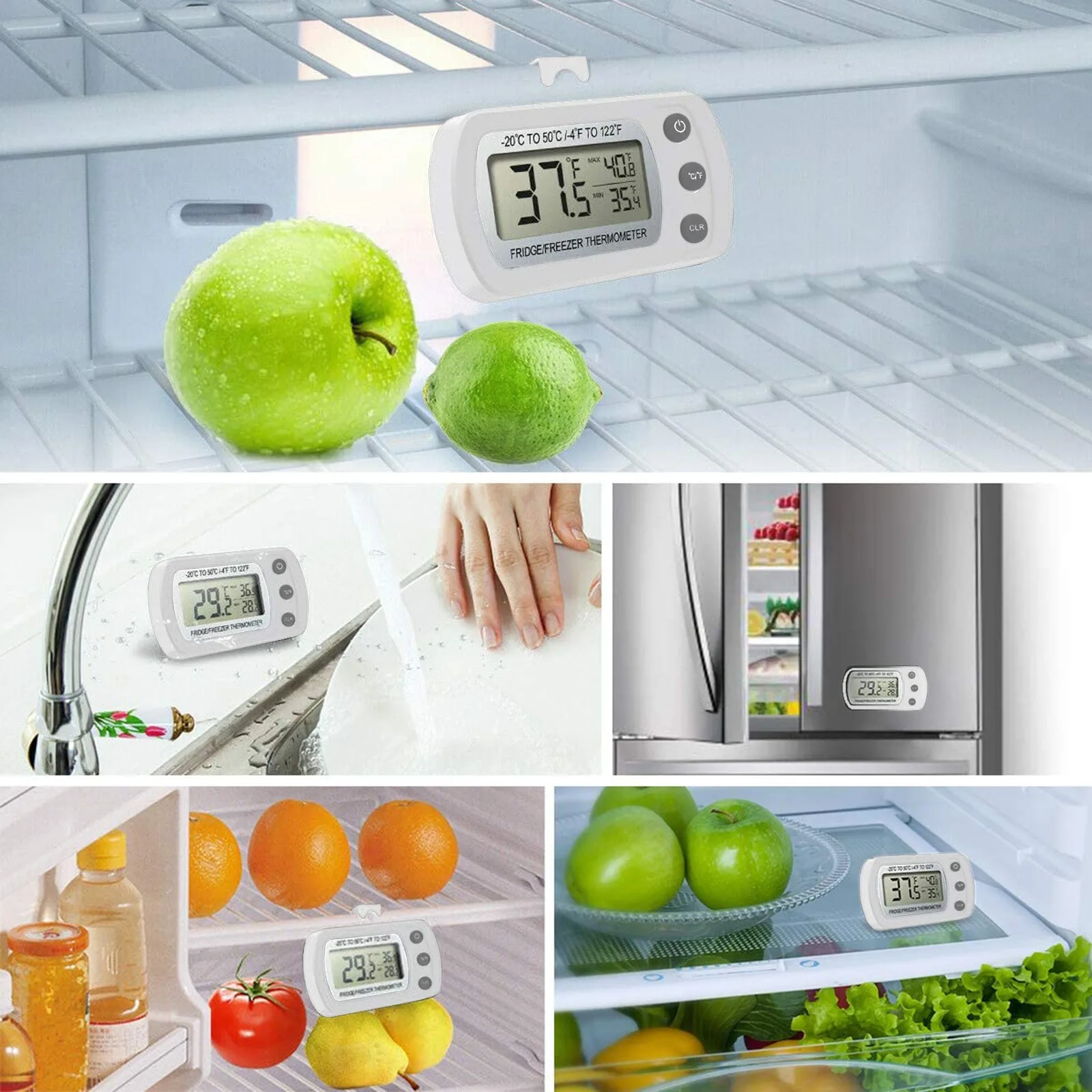 2 шт LCD цифровой экран точный холодильник термометр для холодильника морозильник