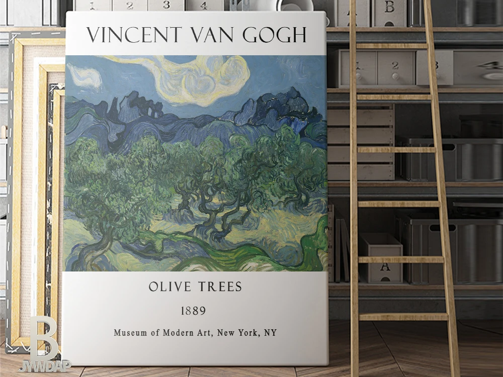 Ван Гога оливковая фотография Звездная ночь над Rhone выставочные плакаты галерея