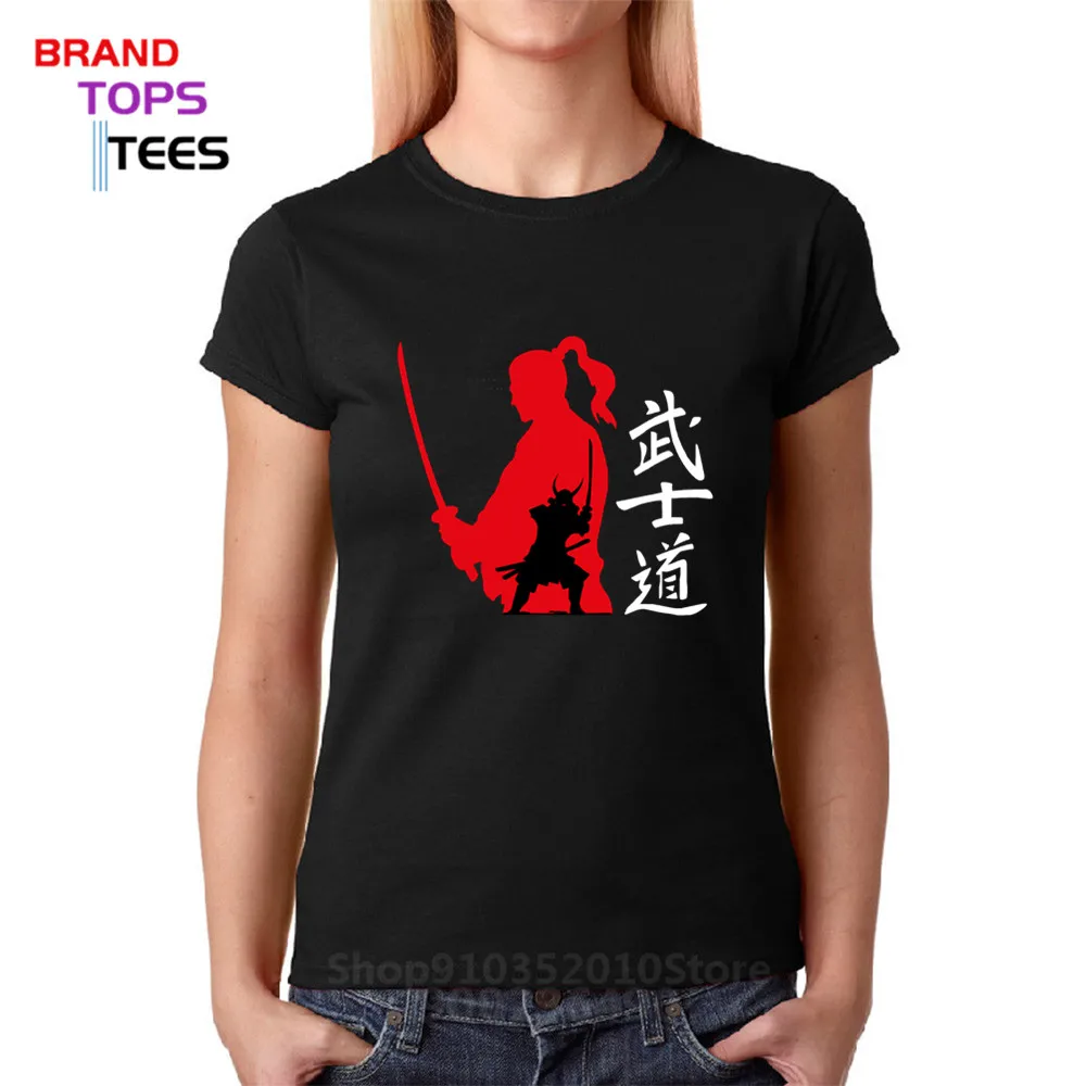 Футболка женская с японским Kanji Samurai Spirit Bushido ниндзютсу карате путь воина самурая