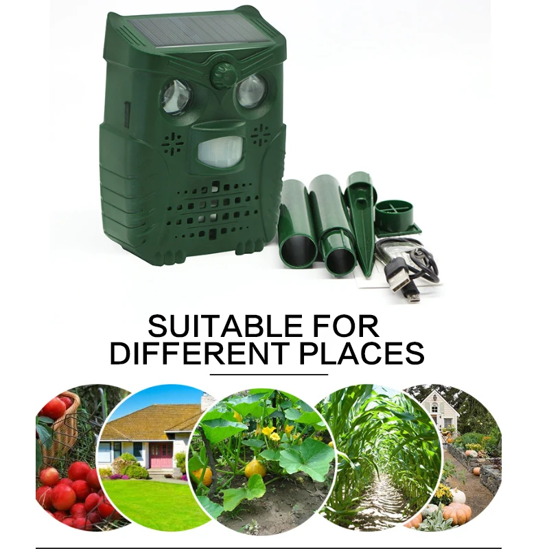 

Garden Solar Powered Ultras Onic Outdoor Animal Repeller Motion Sensor Flash Light Dog Cat Raccoon Rabbit Keep Animals Away