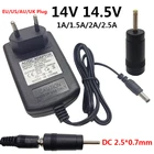 14 в 14,5 в 2,5 мм * 0,7 мм универсальный AC DC адаптер питания 14 14,5 преобразователь напряжения 1A 1.5A 2A 2.5A Переключение acdc адаптер