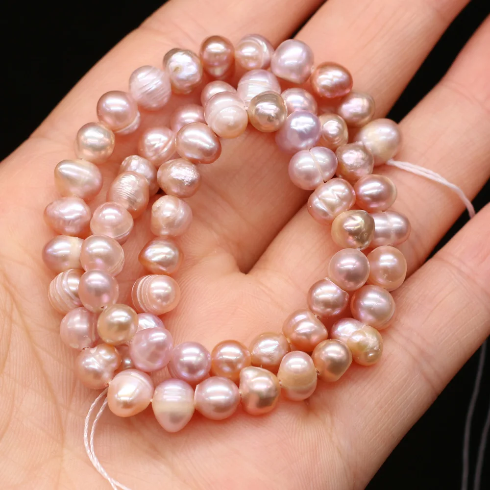 

100% Natural Freshwater Pearl purple Round Beaded for Jewelry Making Irregular Beads DIY earring Bracelet Necklace Accessories