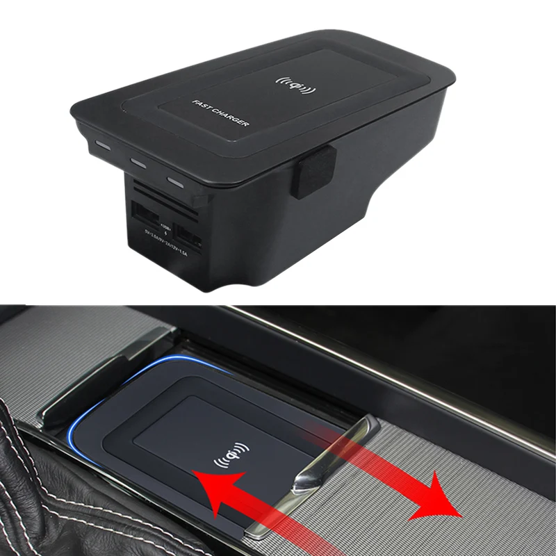 

Car Wireless Charge QI Charging Phone Holder Mobile Adapter Mount Bracket for Volvo XC90 S60 XC60 V90CC X90