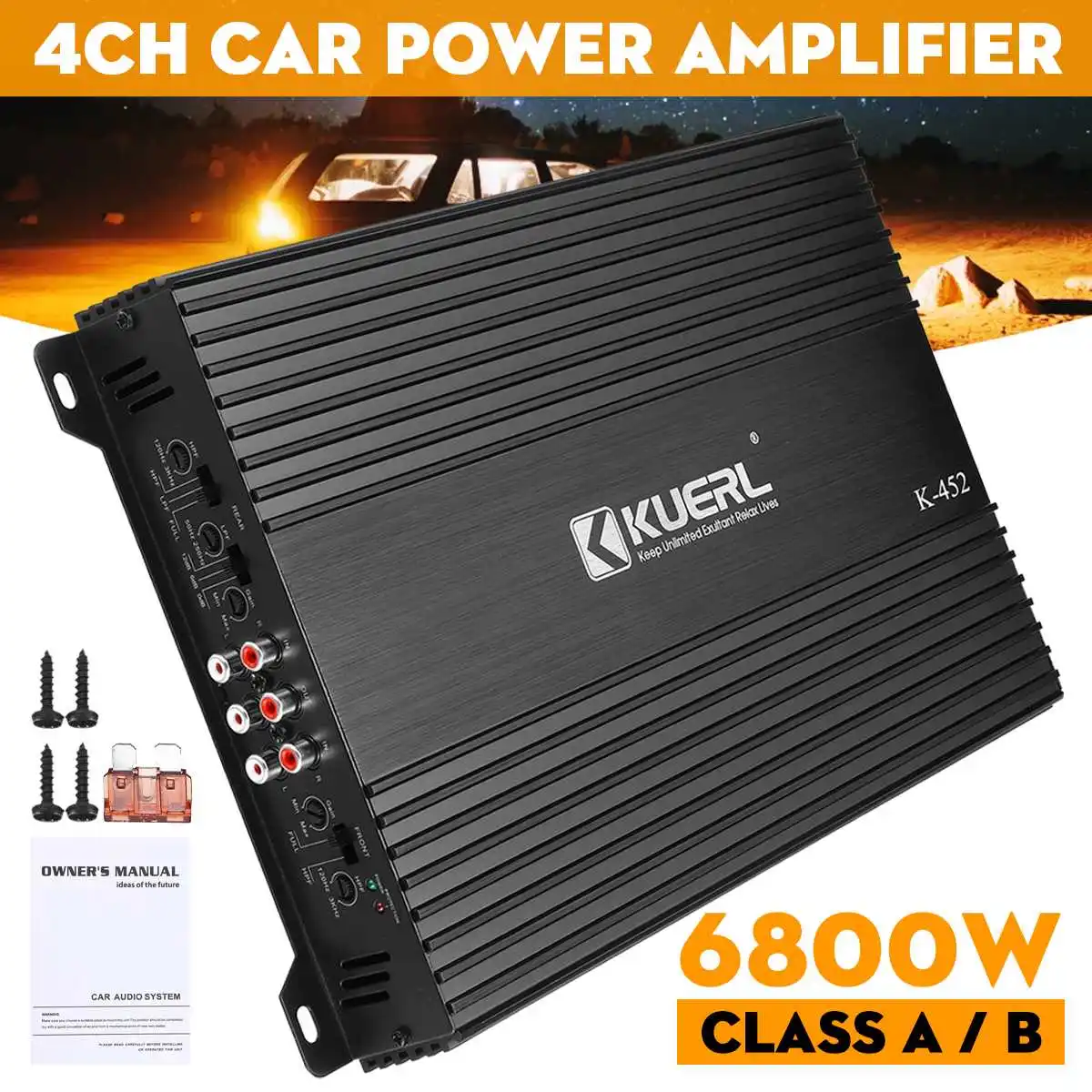 

6800W обновление мощный усилитель 12V 4 канальный автомобильный усилитель сабвуфер автомобильный аудио сабвуфер Pioneer с бас Динамик класс A/B авт...