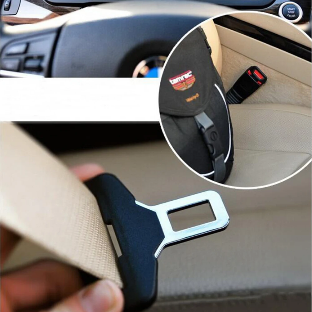 

1pc Universal Car Safety Belt Buckle Clip Car Seat Belt Stopper Plug Vehicle Mount Bottle Opener Automobile Interior Accessories