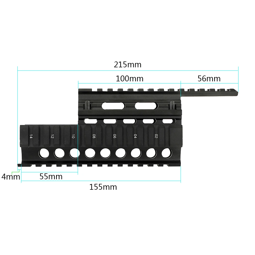 Тактическая AK Handguard RIS Quad Rail System стандартное Крепление рельсового прицела Picatinny