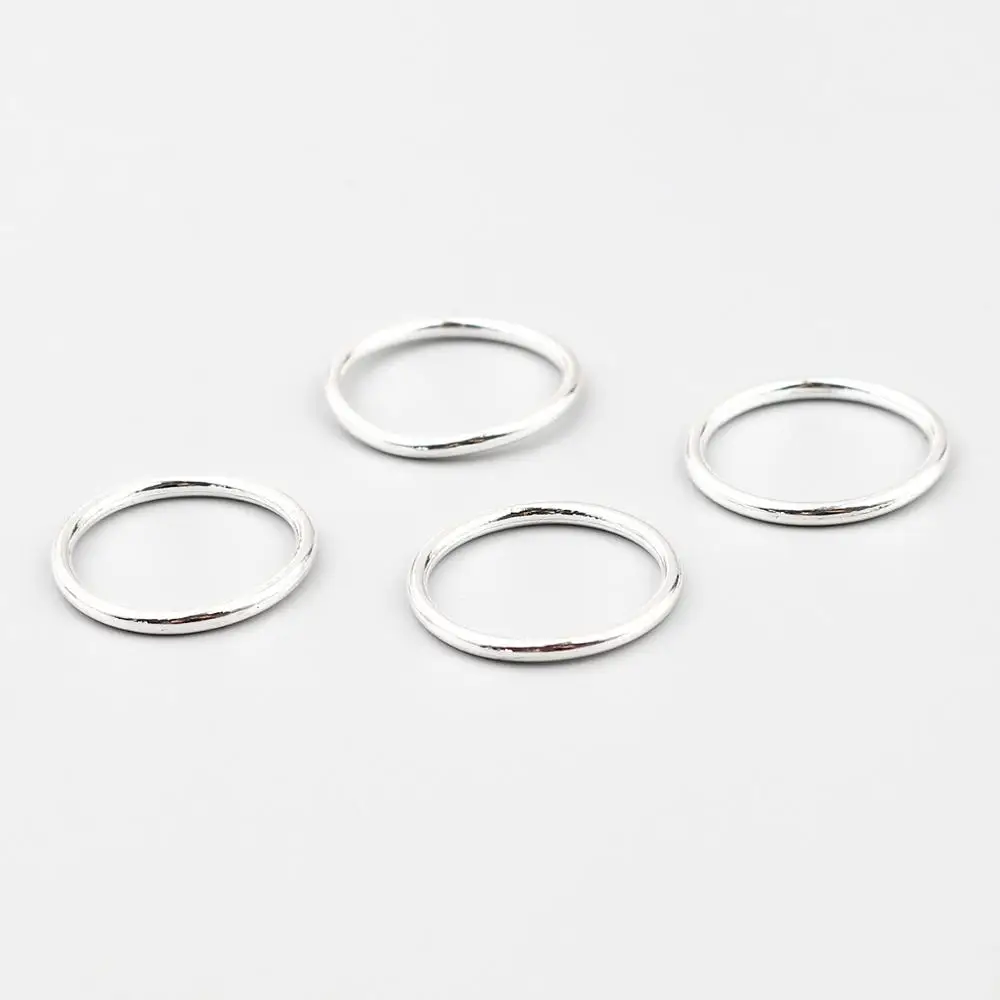 

DoreenBeads Zinc Based Alloy Closed Soldered Jump Rings Findings Round Silver Color 19mm Dia, 100 PCs