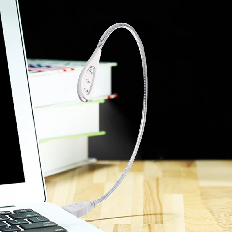 

Flexible 3 LED USB Snake Light Lamp Computer Lamp Student Lamp For Laptop PC