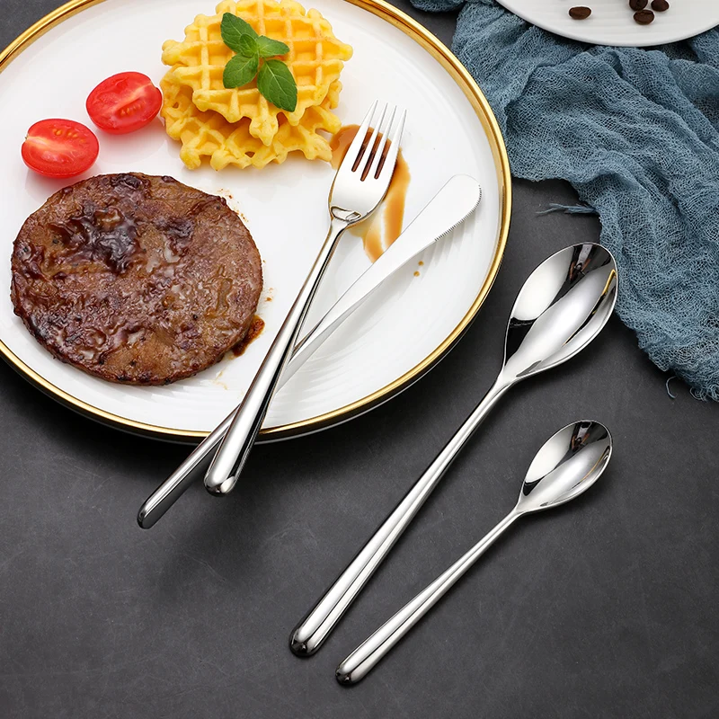18/8 нержавеющая сталь серебристый цвет набор столовых приборов хорошее зеркало