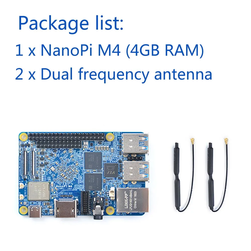 NanoPi M4 2 ГБ/4 ГБ DDR3 Rockchip RK3399 SoC 2,4G и 5G двухдиапазонный WiFi+ Bluetooth 4,1 поддерживает Ubuntu Android - Цвет: 4GB