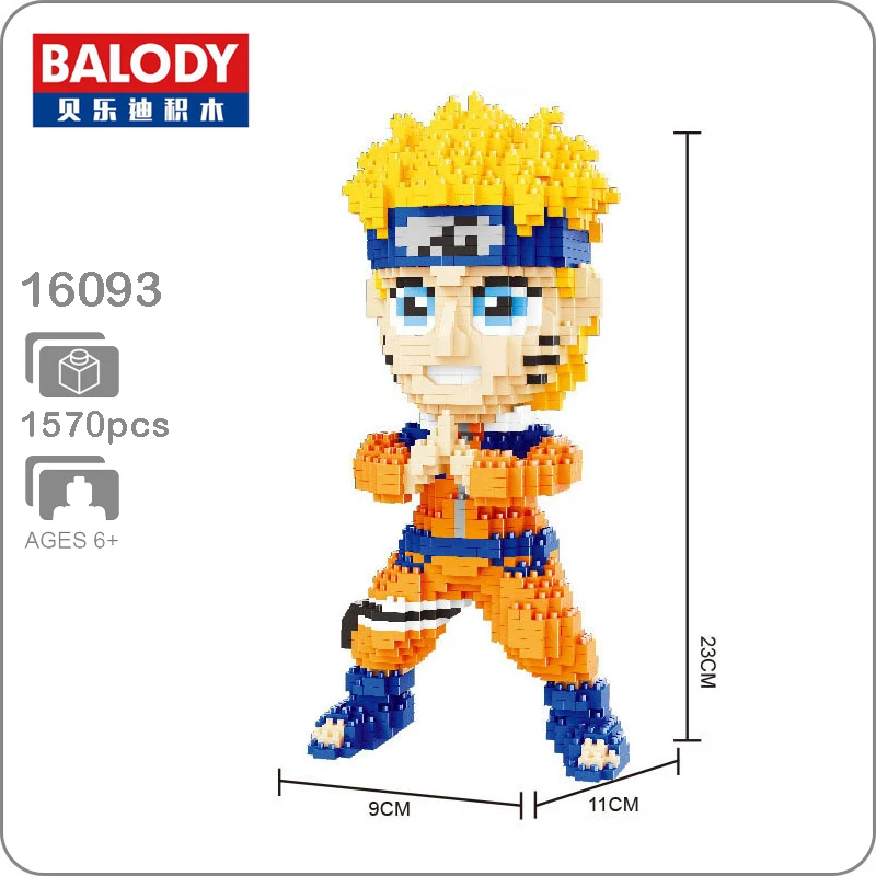 Balody 16093 Аниме Наруто Hokage Uzumaki ниндзя мультфильм DIY 3D модель Алмазная мини здание
