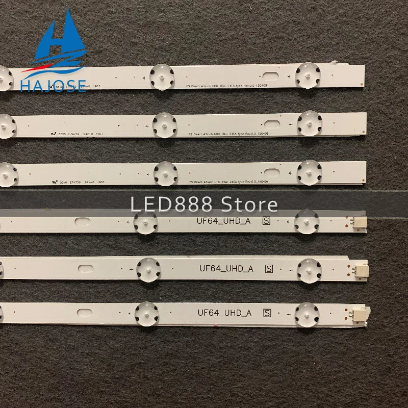 Светодиодная лента для подсветки 7 ламп LG Innotek 17Y 43inch-A-Type 43UJ6300 43UJ6307 43LJ594V HC430DUN