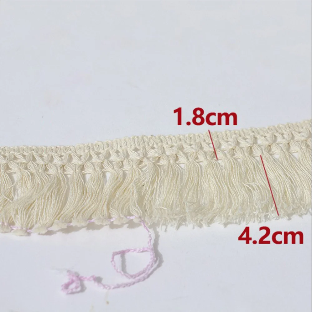 

1 Yard Pack Cotton Tassel Fringe Trims for Curtain Clothes Bags Suitcases DIY Craft Accessory