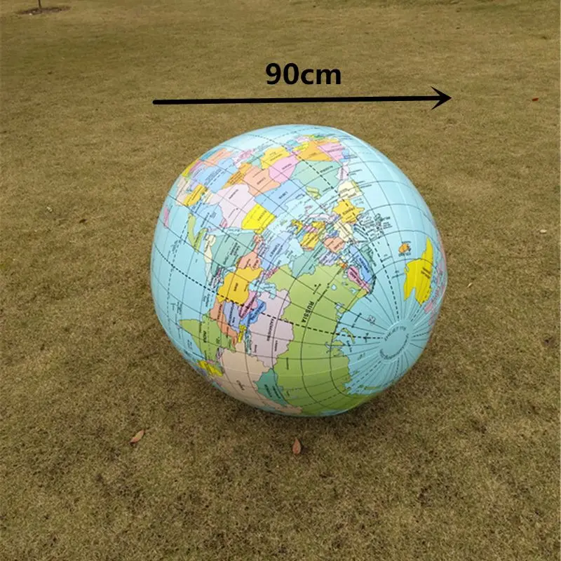 

Jumbo Inflatable Globe 90CM Early Educational Inflatable Earth World Geography Globe Map Balloon Toy Beach Ball Kids Toys By Irj