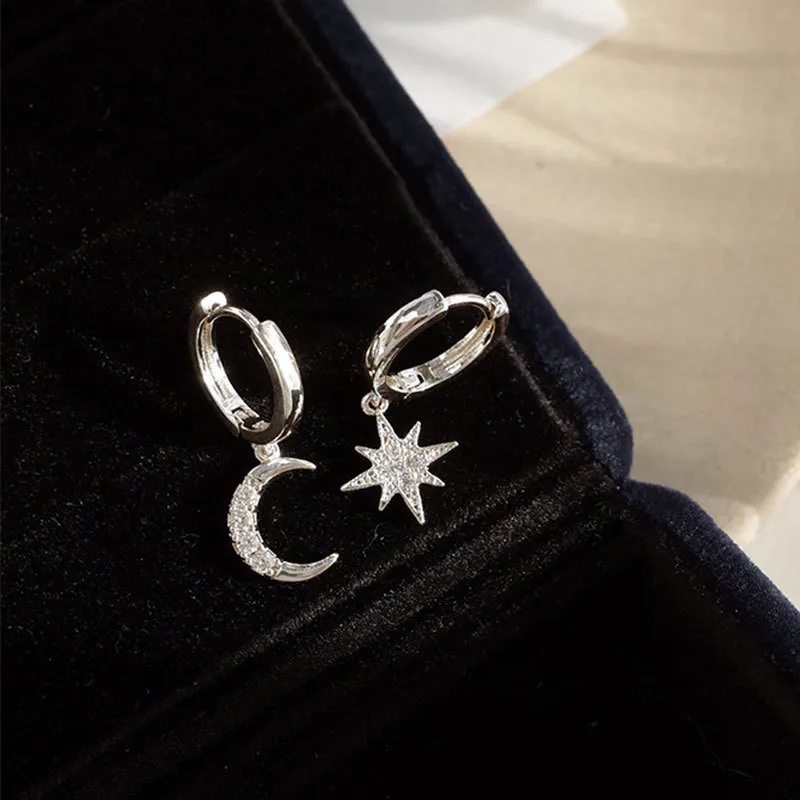 

Liemjee Wholesale Fashion Personality Party Punk Jewelry Star Moon Earrings For Women Feature Namour Charm Gift All Seasons