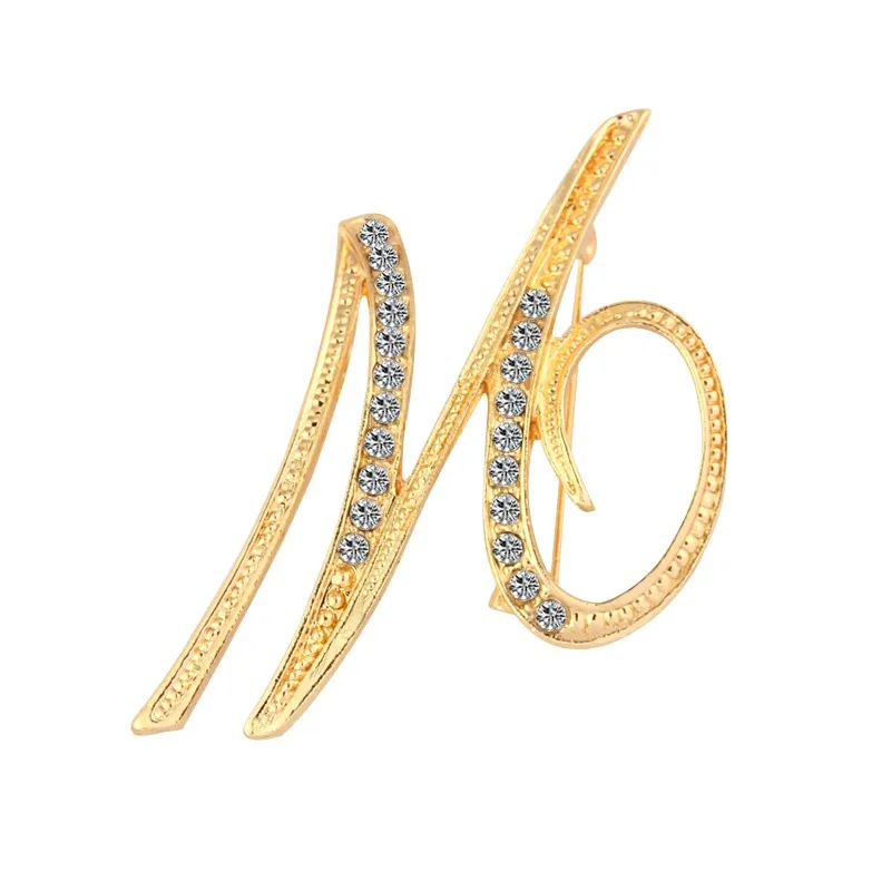 Классические Броши Стразы Itenice в алфавитном стиле с английской буквой|Броши| |