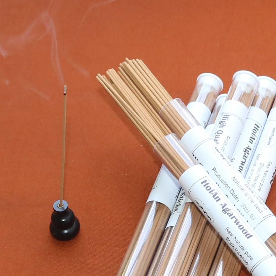 Высокое качество 10 г Hoi An Vietnam oud stick ладан из черного дерева с горелкой деревянная