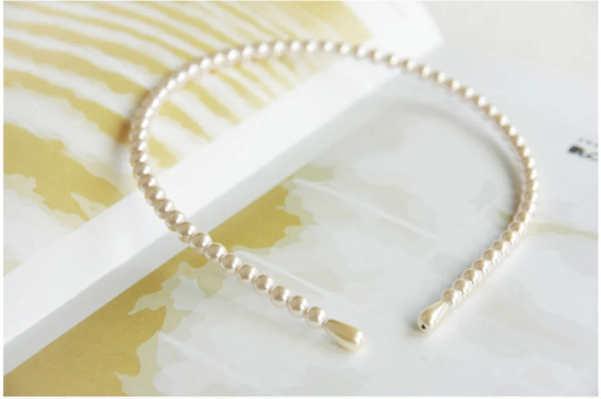 Женский обруч для волос с искусственным жемчугом свадебный аксессуар в