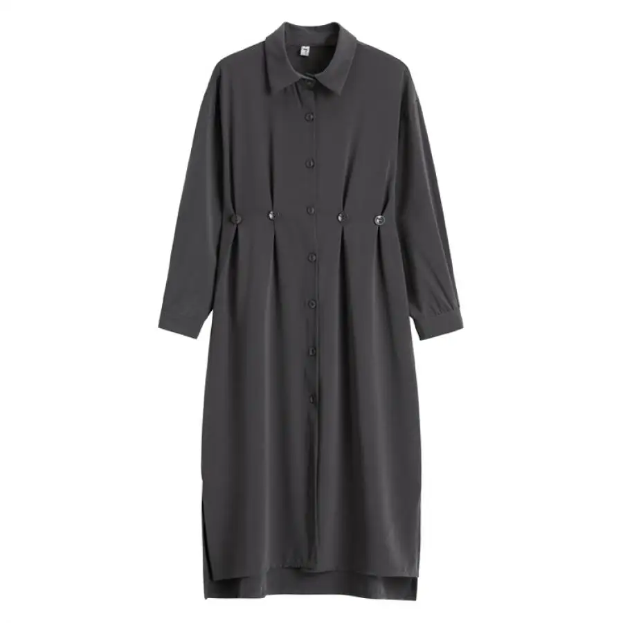 

2021 High Waist A-line New Style Spring Fall Vestidos Elegant Pastel Robe Casual Harajuku Dress Women Shirt Ukraine