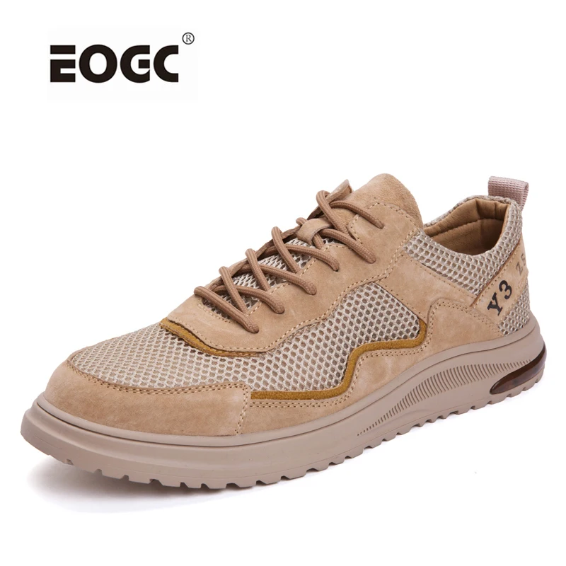 Suede Leather Men Shoes Lace Up Flat Shoe Classic Comfortable Soft Casual Shoes Spring Autumn Walking Shoes Men clax men shoes genuine leather spring autumn casual shoe male leather shoe walking footwear soft black fashion