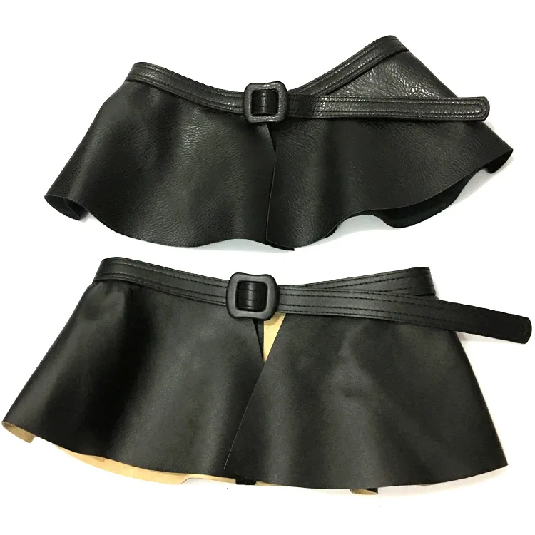 

Wide Gold Belt Women Corset Metal Decorated Belts Pu Leather Ruffle Skirt Peplum Waistband Cummerbunds Female Dress Strap Girdle