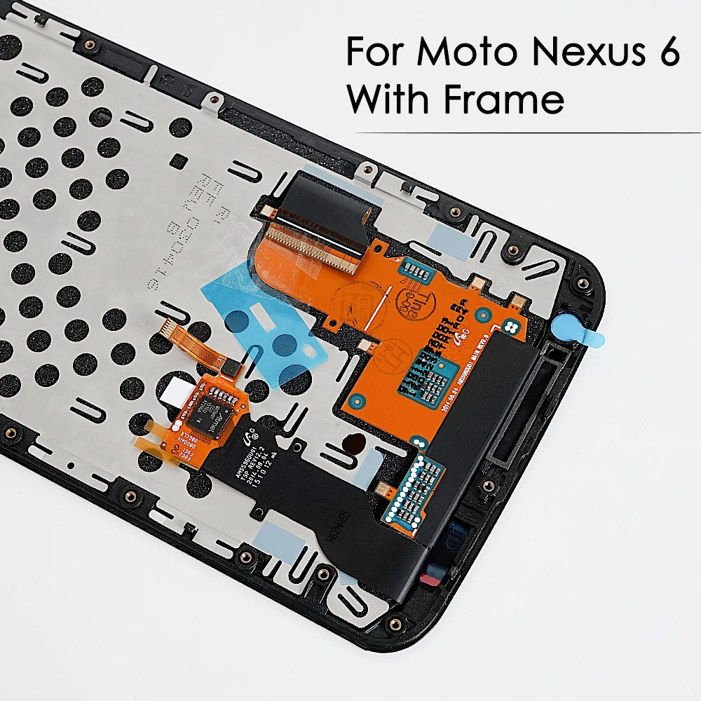 Супер AMOLED дисплей для Google Motorola Nexus 6 ЖК сенсорный экран с рамкой для Moto Nexus 6 дисплей XT1100 XT1103 ЖК