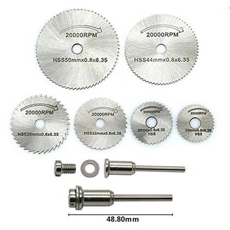 7 шт. мини пила циркулярная из быстрорежущей стали вращающийся инструмент для Dremel