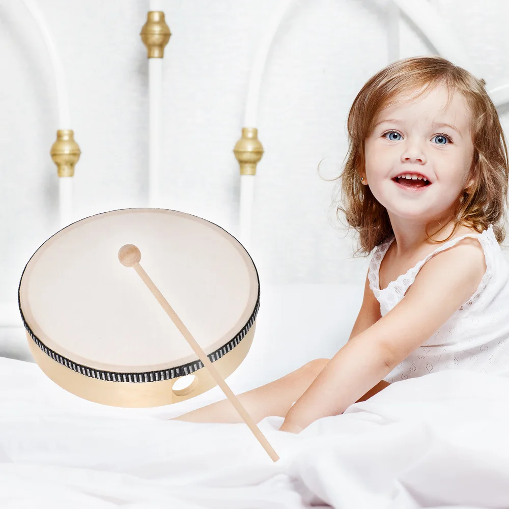 

6pcs 6 Inch 8 Inch 10 Inch Kids Hand Drum Percussion Wood Frame Drum Set