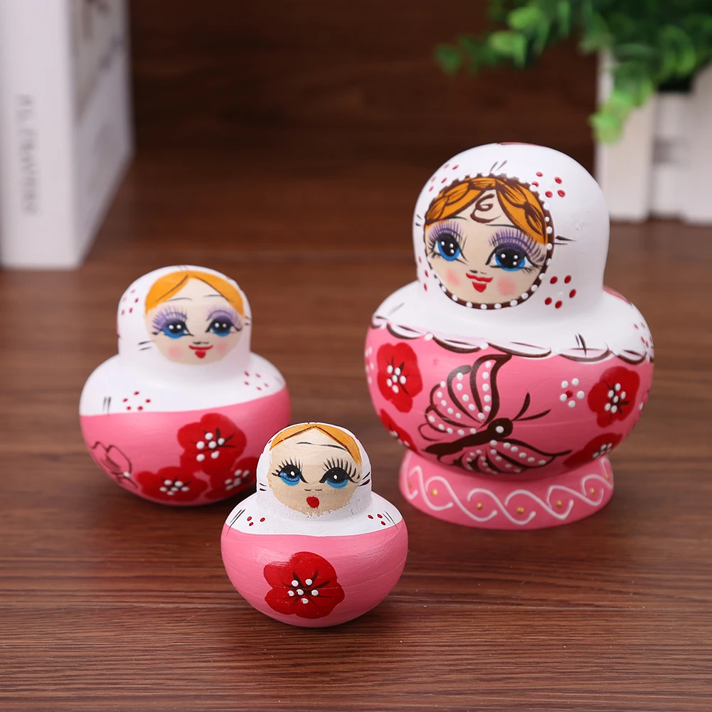 

10 Layers Wooden Butterfly Girl Matryoshka Russian Nesting Doll Baby Toys Handmade Crafts Dolls for Kids Children Christmas Gift