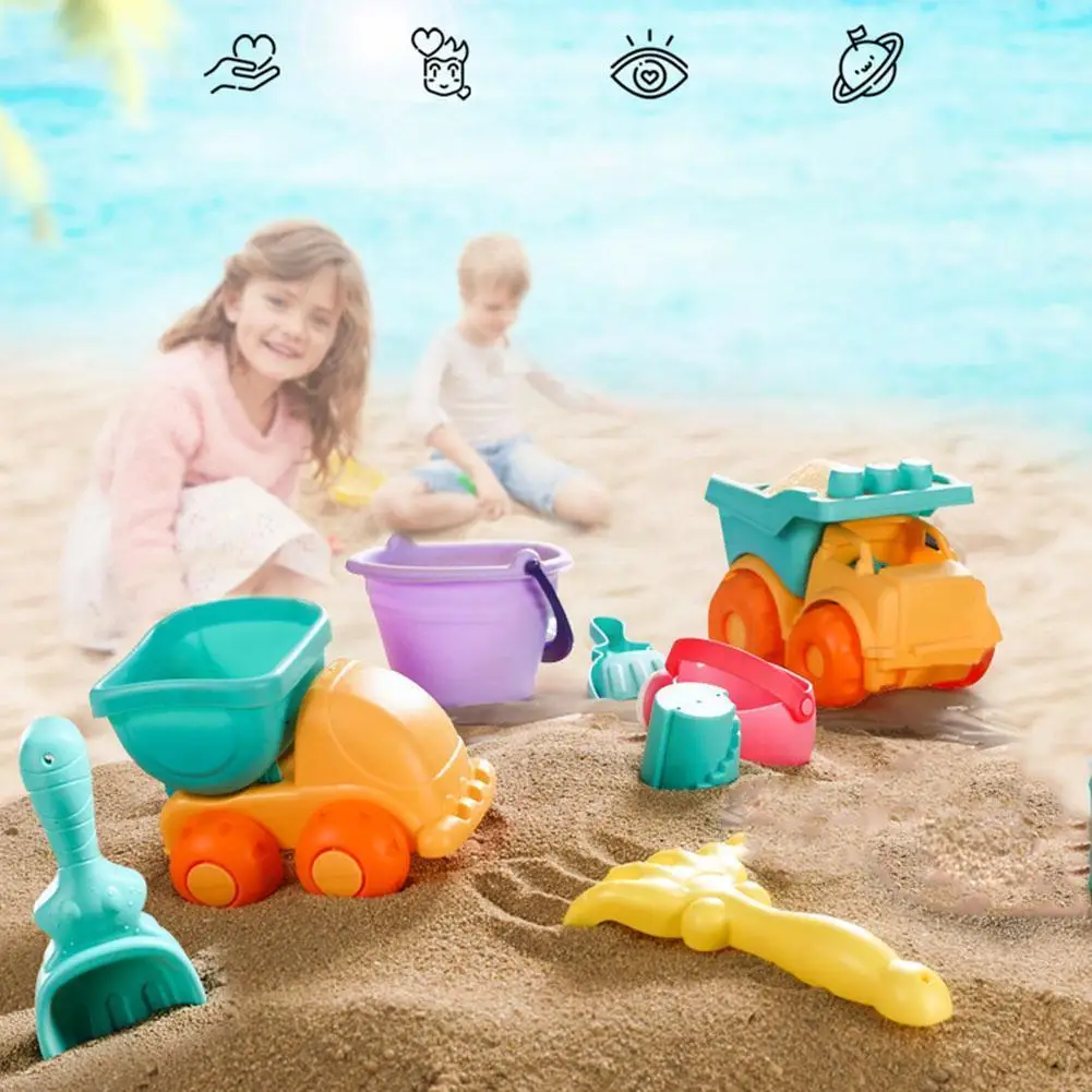 

Детский игровой домик, игрушки, копающие песок и играющие игрушки, резиновый мягкий пляжный костюм воды Q8S6