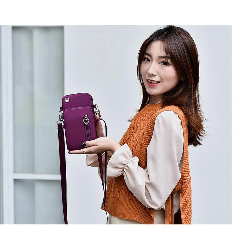 

Woman Messenger Bag Mini Shoulder Bag Diagonal Multi-Function Mobile Phone Bag Outdoor Earphone Pouch Sports Bag