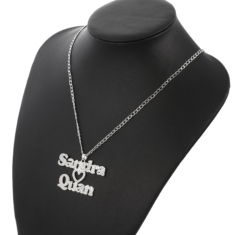 Ожерелье чокер с двойным именем и надписью на заказ|Индивидуальные Ожерелья| |