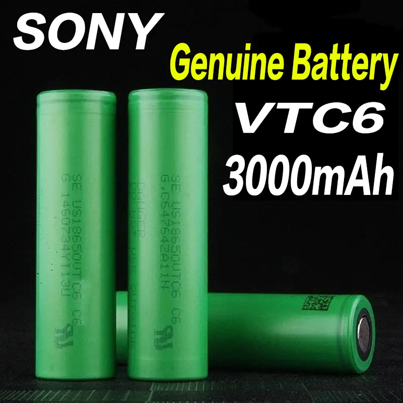 VTC6 100% Оригинальный 3 7 V 3000 мА/ч us18650 Перезаряжаемые литий ионная ионный