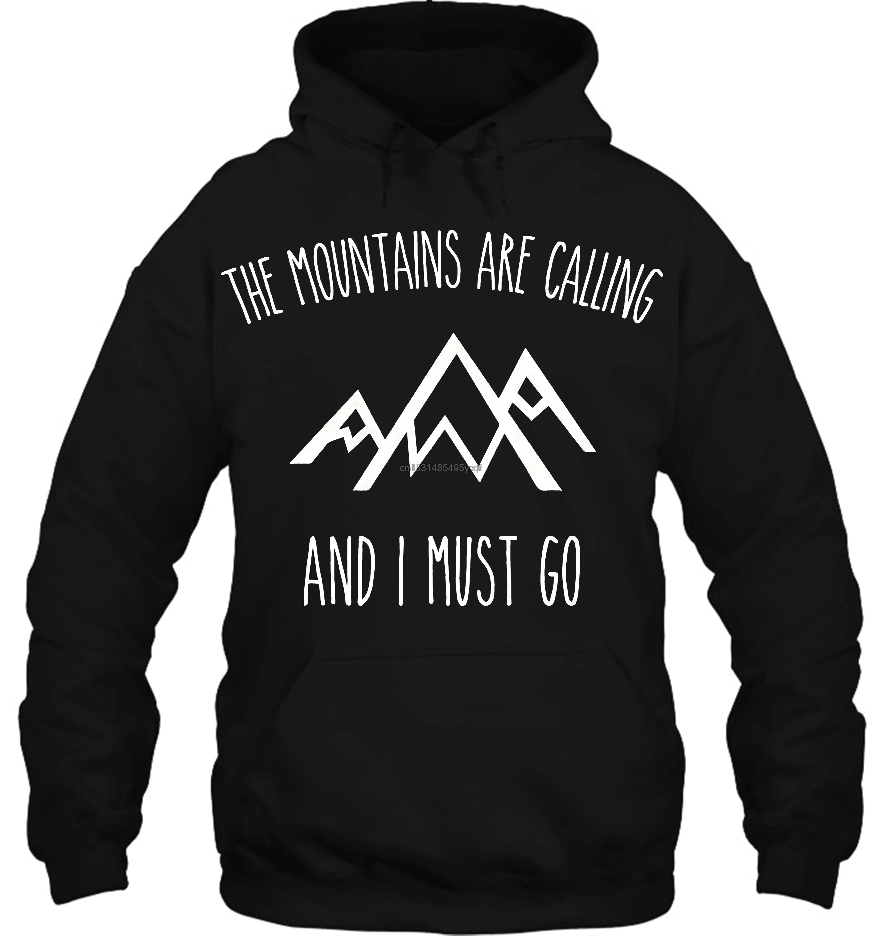 Мужская толстовка с капюшоном горы звонят и я должен пойти женская футболка топы