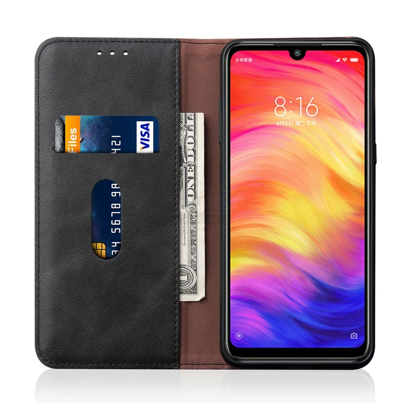 Роскошный тонкий кожаный флип-чехол в стиле ретро для mi Xiao mi Red mi 7 7A/Note 7 Pro Чехол-кошелек с подставкой для карт Магнитный чехол-книжка чехол для телефона