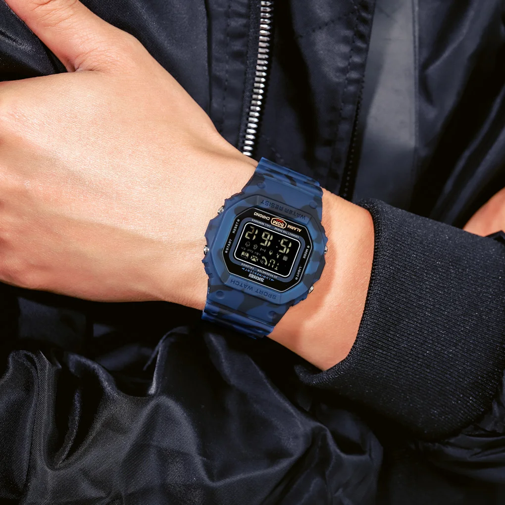 

SKMEI Men Watch Electronic Digital Wristwatch LED Smart Watch Silicone Strap Waterproof Watches Clock Sport Fitness Tracker
